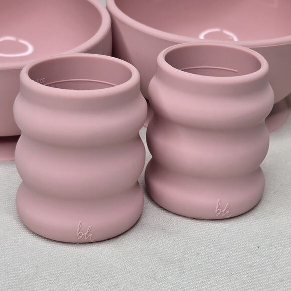 BooginHead 5 Piece Baby Led Weaning Silicone Tableware Feeding Set, Pink - Picture 10 of 10